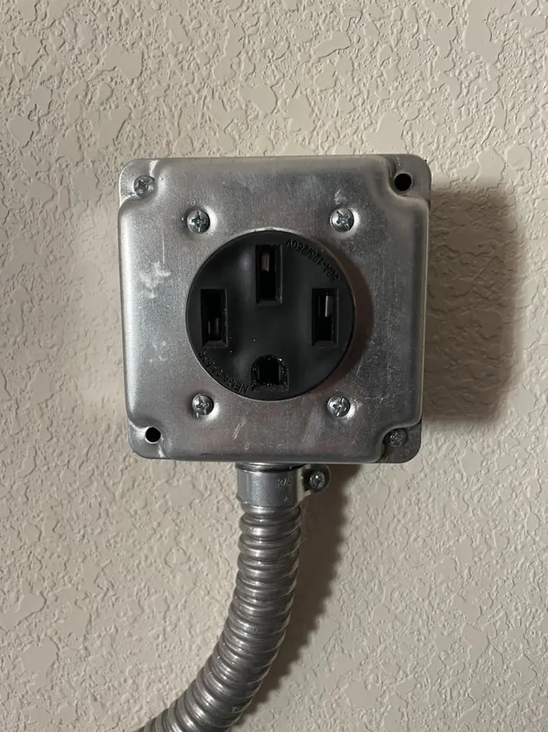 NEMA 14-50 outlet installed for Smart Home Electrical in Owasco